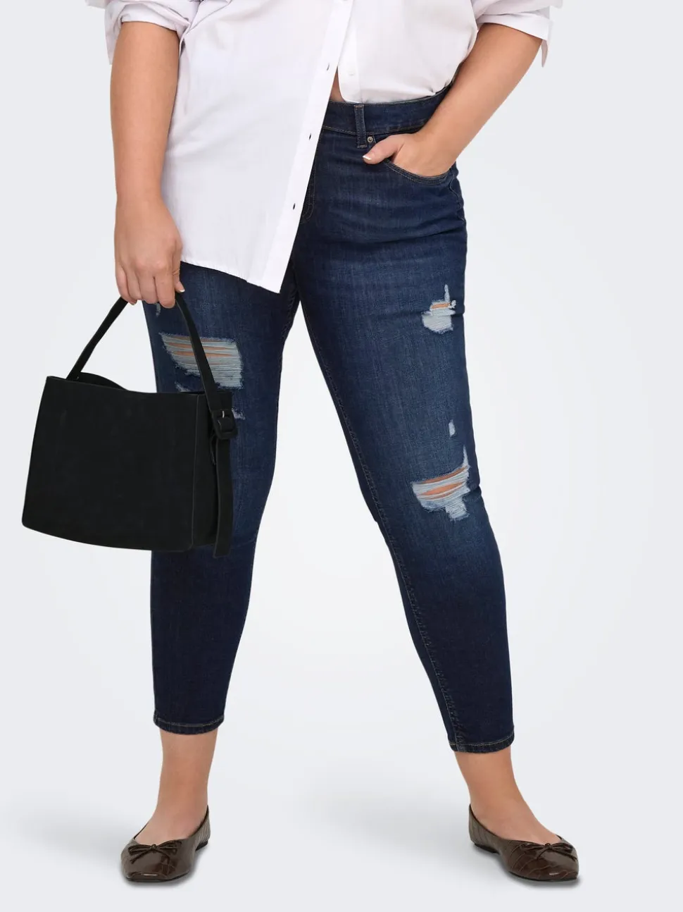 CARWILLY Vita media Skinny Fit Lunghezza alla caviglia Jeans