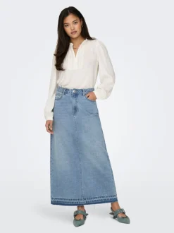 JDYBELLA Denim Gonna in jeans Gonna lunga