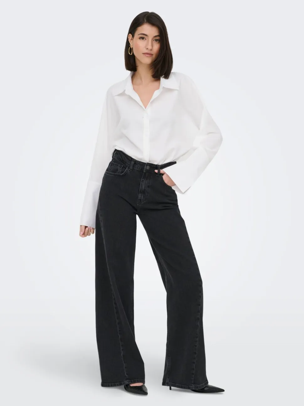 JDYCARINA Vita alta Wide Leg Fit Jeans
