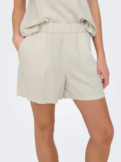 JDYCAYA Vita alta Regular Fit Lino Bermuda