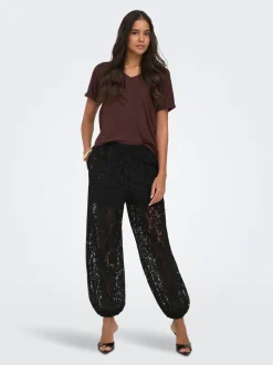 JDYJULIA Balloon Fit Pantaloni in pizzo