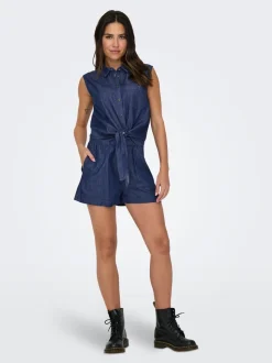 JDYKAI Vita alta Regular Fit Bermuda in jeans