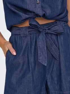 JDYKAI Vita alta Regular Fit Bermuda in jeans