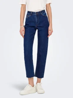 JDYLULLU Vita alta Straight Fit Lunghezza alla caviglia Jeans
