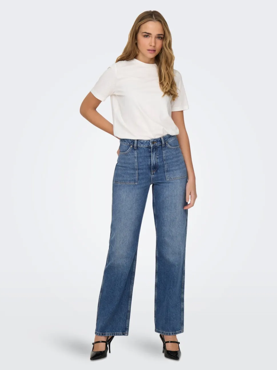 JDYMAYA Vita alta Wide Leg Fit Jeans