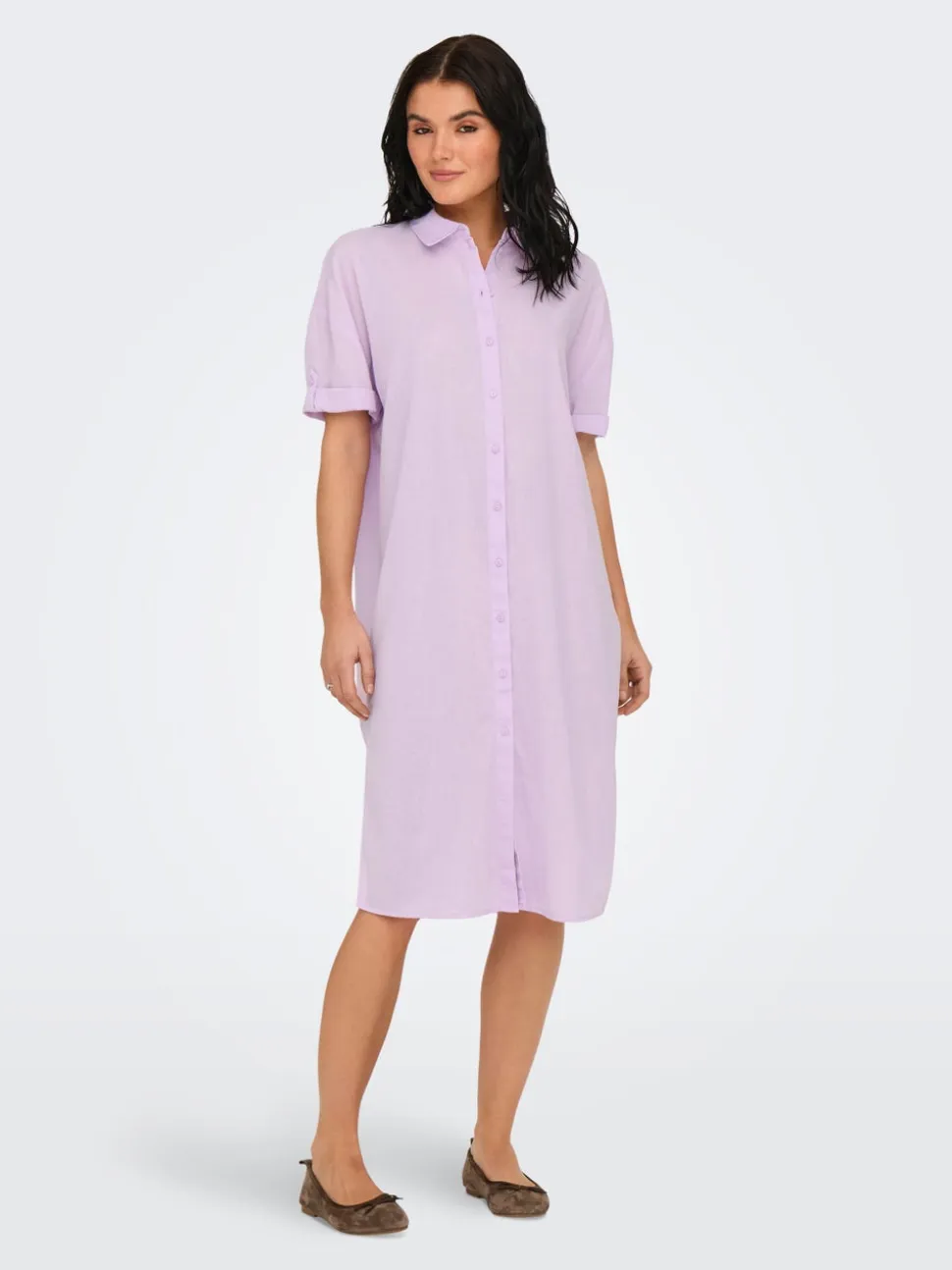 JDYMILA Lino Vestito midi
