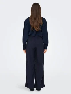 JDYSAY Loose Fit Lino Pantaloni a gamba larga