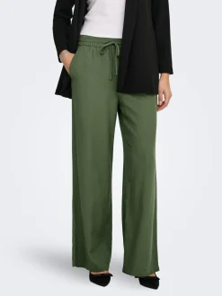 JDYSAY Loose Fit Lino Pantaloni a gamba larga