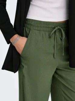 JDYSAY Loose Fit Lino Pantaloni a gamba larga