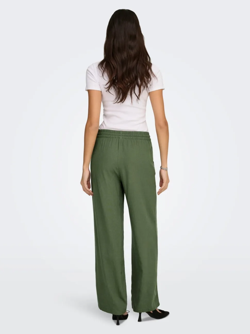 JDYSAY Loose Fit Lino Pantaloni a gamba larga