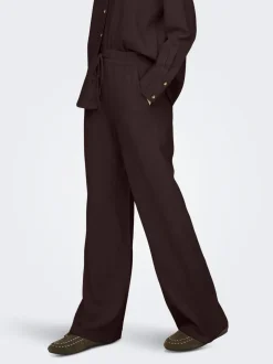 JDYSAY Loose Fit Lino Pantaloni a gamba larga