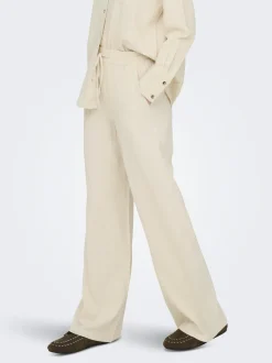 JDYSAY Loose Fit Lino Pantaloni a gamba larga