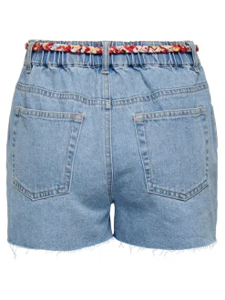 JDYZIGGA Vita alta Loose Fit Bermuda in jeans