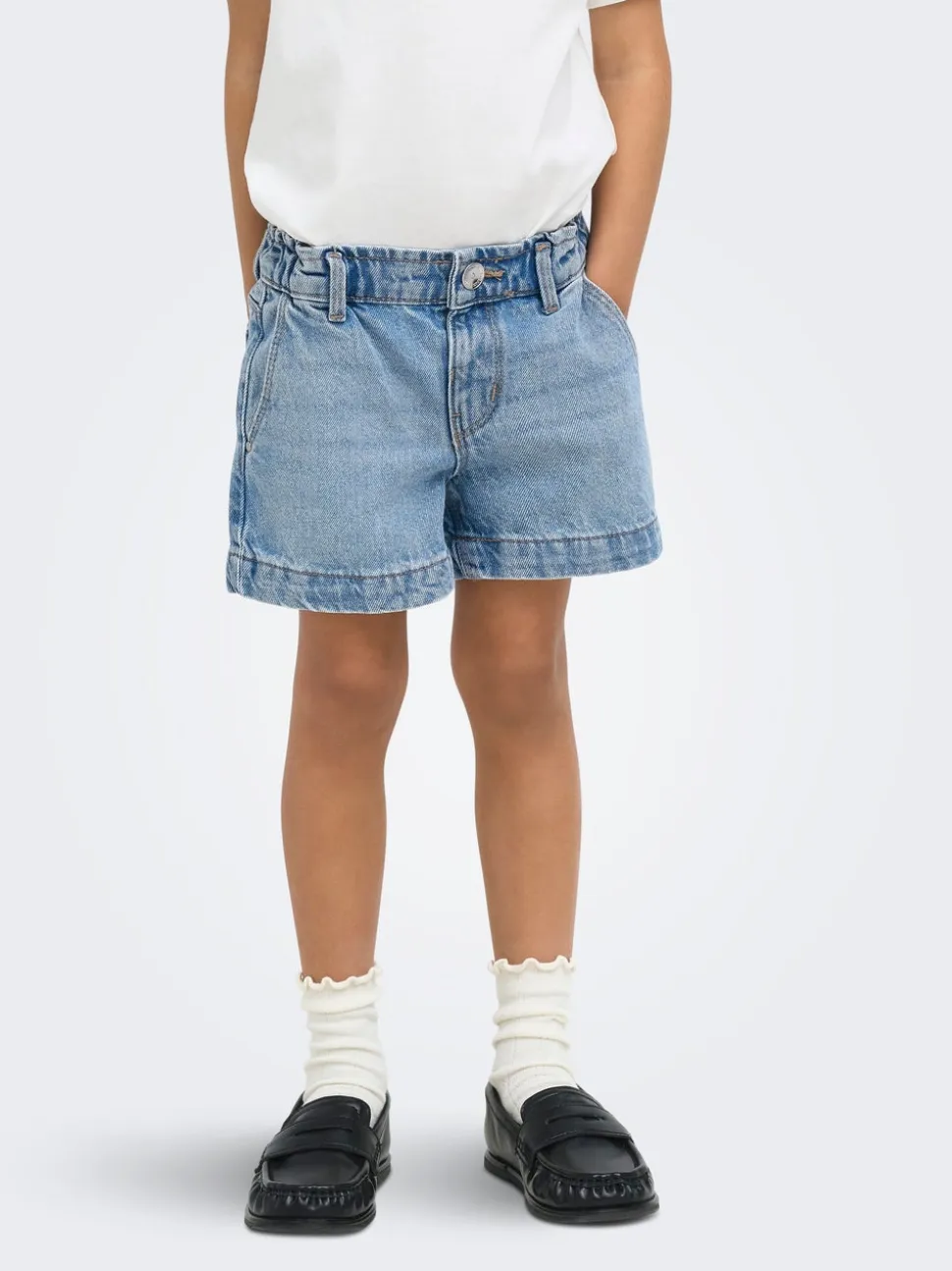 KMGCOMET Vita media Wide Leg Fit Bermuda in jeans