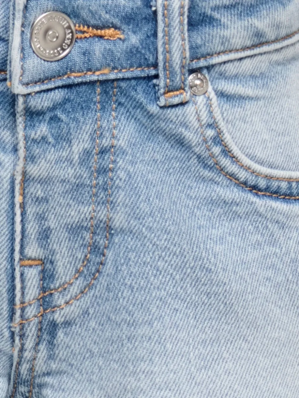KMGROBYN Vita media Straight Fit Bermuda in jeans