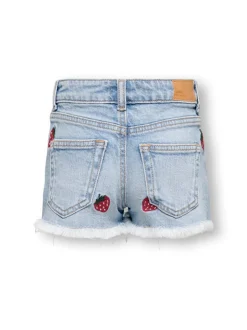 KMGROBYN Vita media Straight Fit Bermuda in jeans