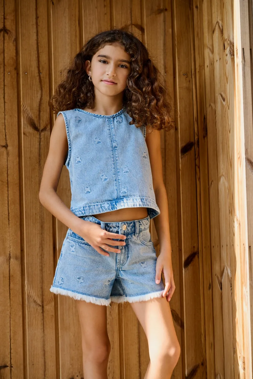 KOGROBYN Straight Fit Bermuda in jeans