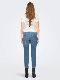 OLMCATWALK Vita alta Mom Fit Lunghezza alla caviglia Jeans