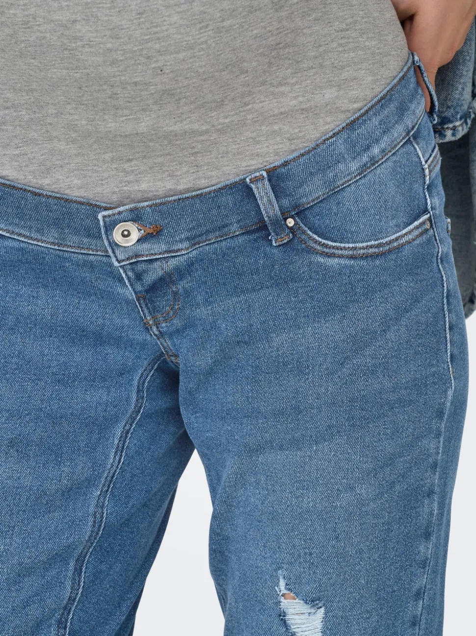 OLMCATWALK Vita alta Mom Fit Lunghezza alla caviglia Jeans