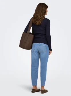OLMCATWALK Vita alta Mom Fit Lunghezza alla caviglia Jeans