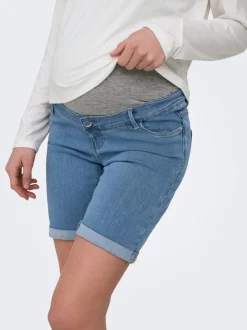 OLMRAIN Bodycon Fit Bermuda in jeans