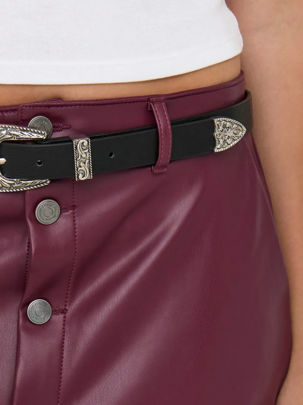 ONLAMAZING-LIORA Gonna in pelle Gonna pantaloncino