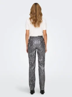 ONLAZULA Straight Fit Pantaloni in finta pelle