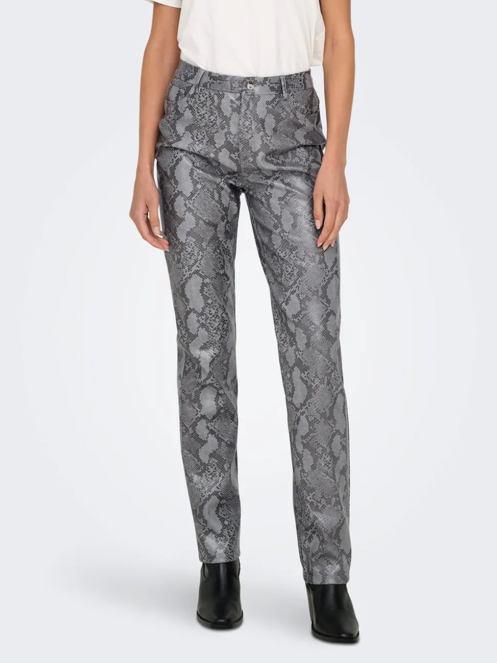 ONLAZULA Straight Fit Pantaloni in finta pelle