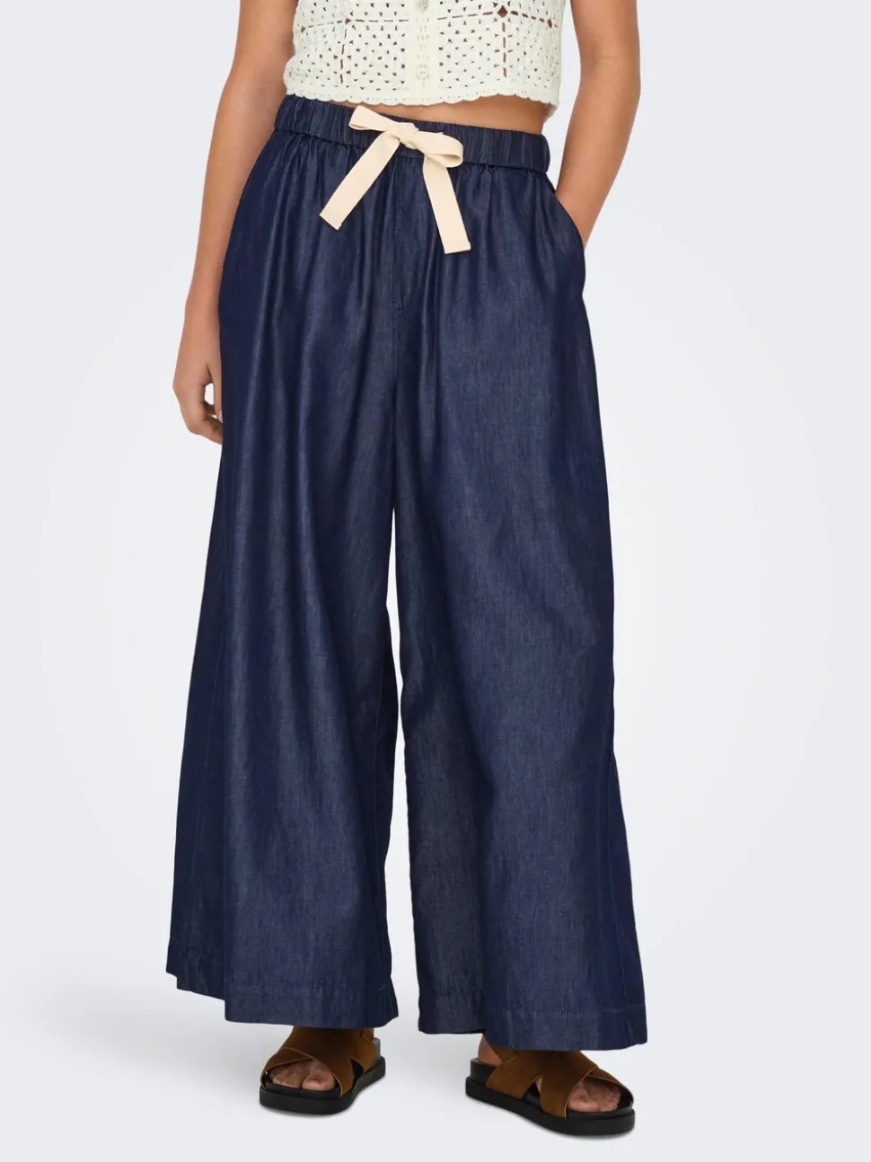 ONLBEA Vita alta Wide Leg Fit Lunghezza alla caviglia Jeans