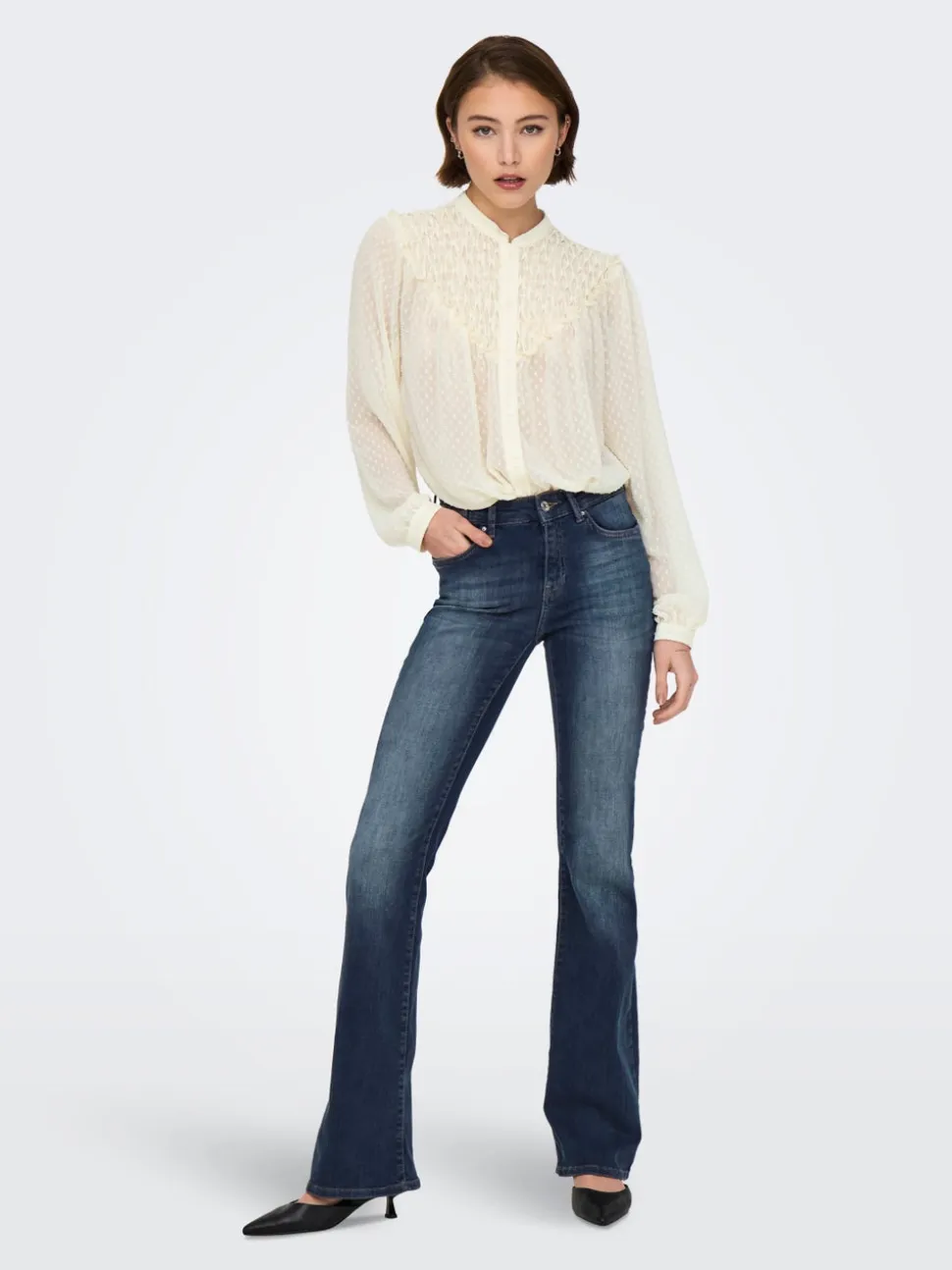 ONLBLUSH Vita media Flared Fit Jeans