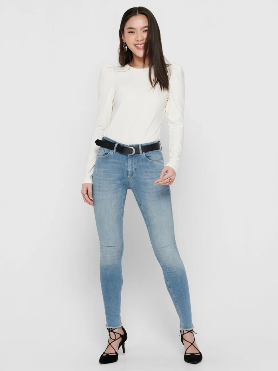 ONLBLUSH Vita media Skinny Fit Lunghezza alla caviglia Jeans