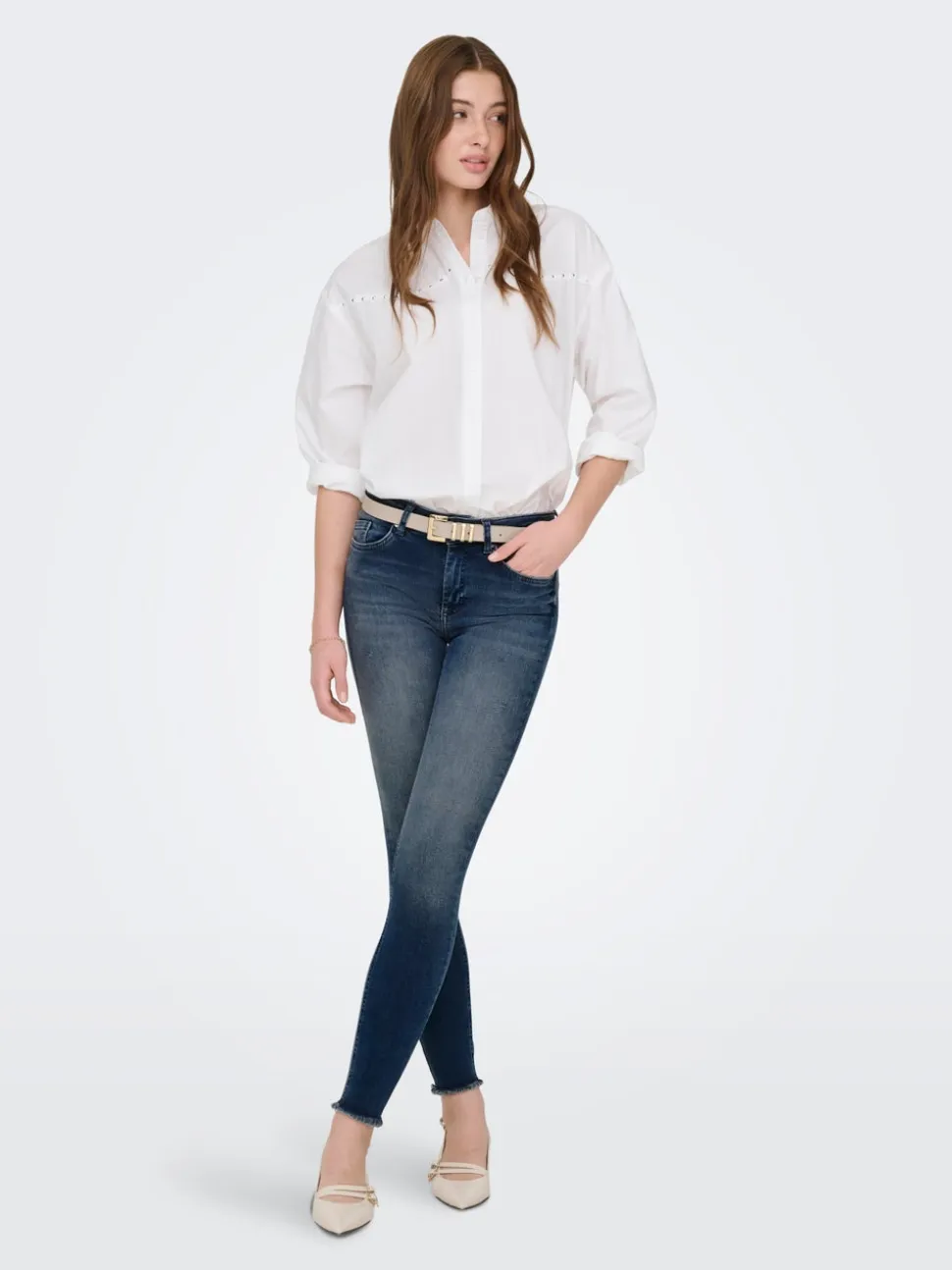 ONLBLUSH Vita media Skinny Fit Lunghezza alla caviglia Jeans