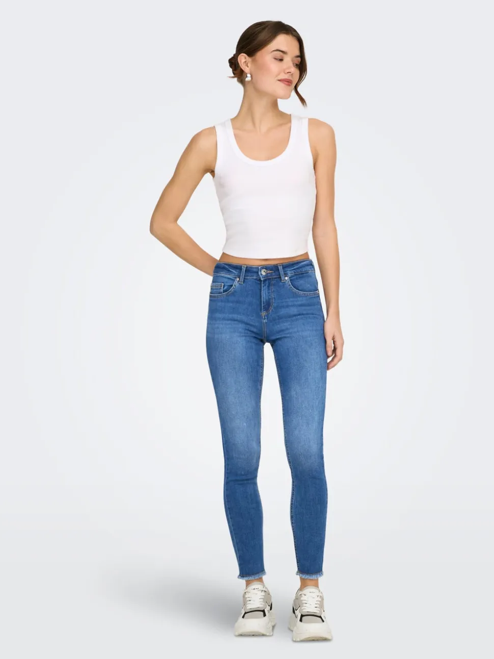 ONLBLUSH Vita media Skinny Fit Lunghezza alla caviglia Jeans