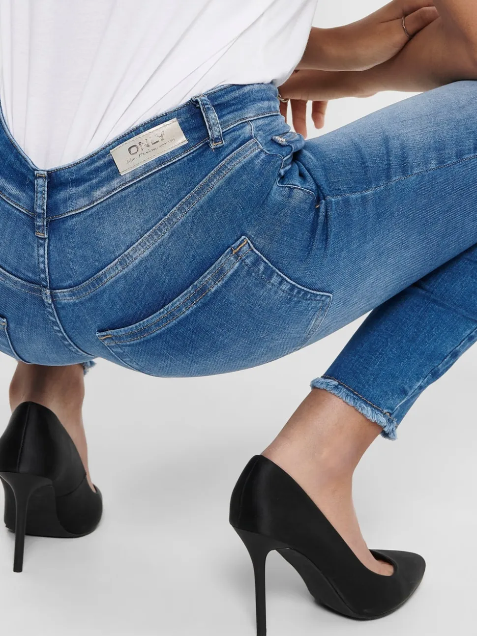 ONLBLUSH Vita media Skinny Fit Lunghezza alla caviglia Jeans