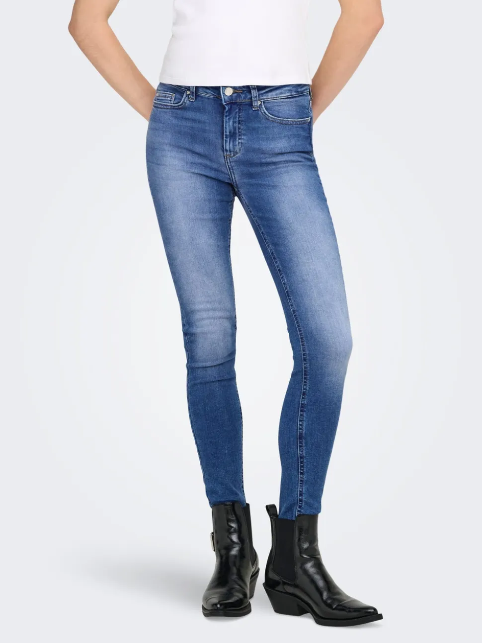 ONLBLUSH Vita media Skinny Fit Lunghezza alla caviglia Jeans