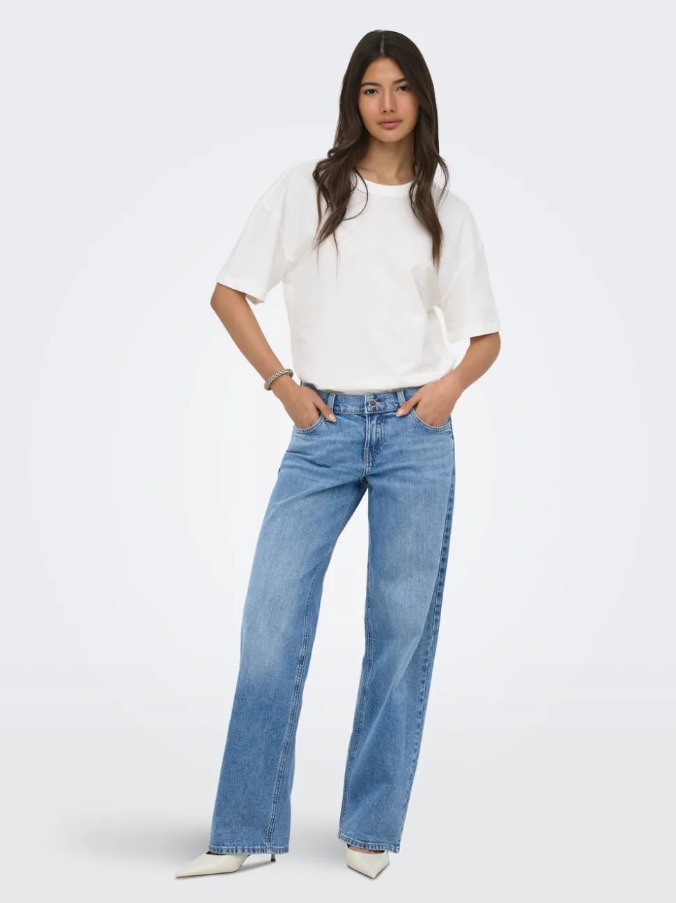 ONLBRENDA Vita bassa Wide Leg Fit Jeans