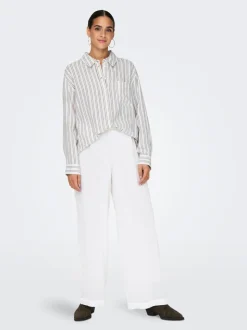 ONLBRUXELLES Straight Fit Lino Pantaloni