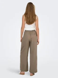 ONLBRUXELLES Straight Fit Lino Pantaloni