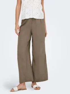 ONLBRUXELLES Straight Fit Lino Pantaloni