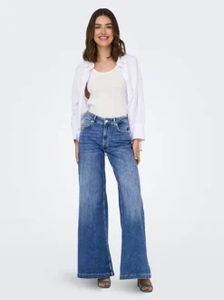 ONLCALIFORNIA Vita media Wide Leg Fit Jeans