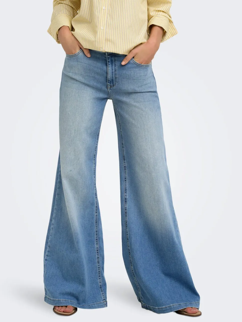 ONLCALIFORNIA Vita media Wide Leg Fit Jeans