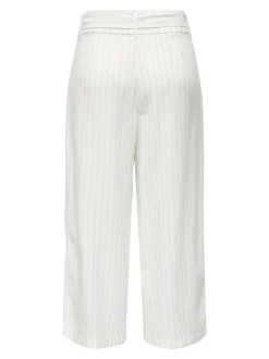 ONLCARO Cropped Fit Lino Pantaloni a gamba larga