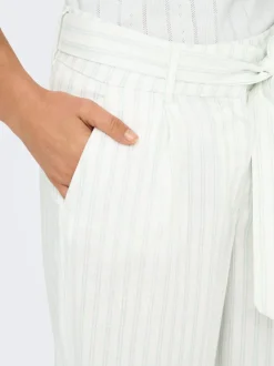 ONLCARO Cropped Fit Lino Pantaloni a gamba larga