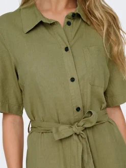 ONLCARO Lino Vestito midi