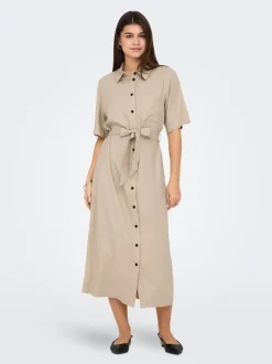 ONLCARO Lino Vestito midi