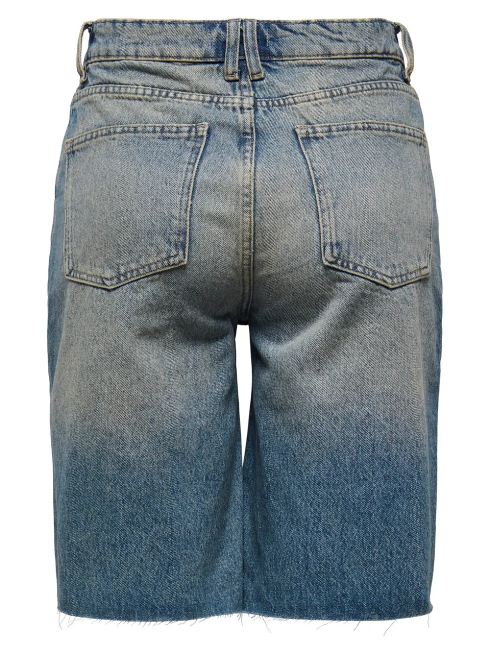 ONLCARO Vita alta Loose Fit Bermuda in jeans