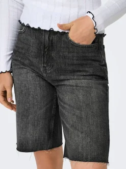 ONLCARO Vita media Loose Fit Bermuda in jeans