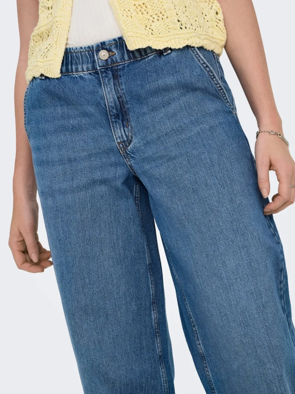 ONLCOMET Vita media Wide Leg Fit Jeans