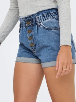 ONLCUBA Vita alta Relaxed Fit Bermuda in jeans