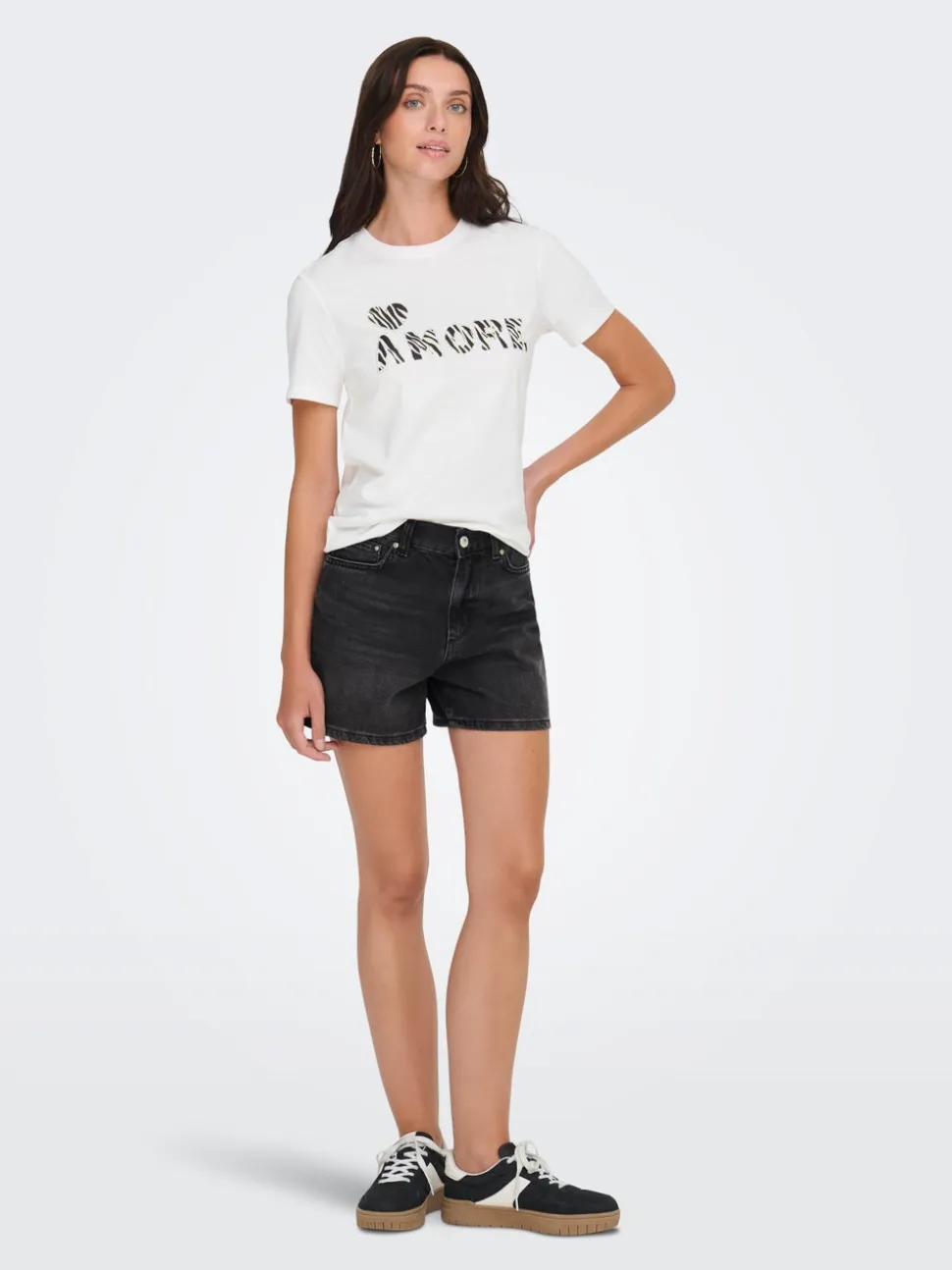 ONLELLA Vita media Regular Fit Bermuda in jeans